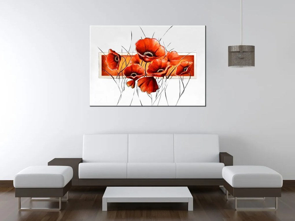 Gario Kézzel festett kép Eros pipacs Méret: 100 x 70 cm