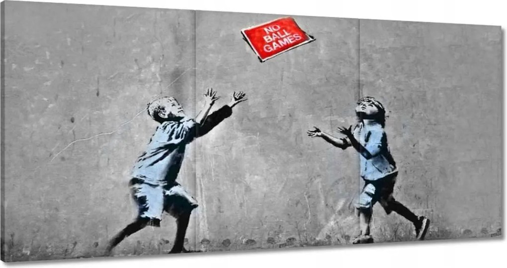 Festmények 180x90 Banksy No Ball Games