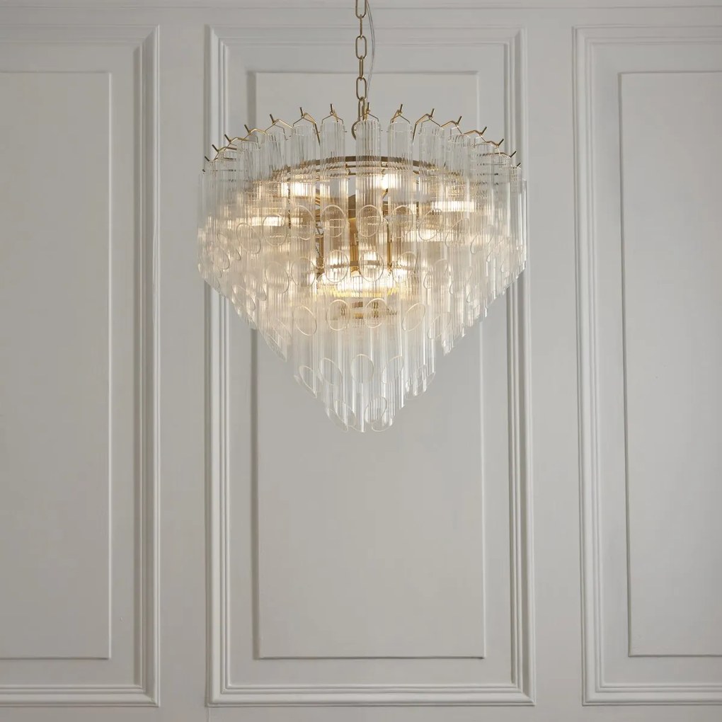 Endon glamour modern függeszték toulouse sárgaréz átlátszó end114198