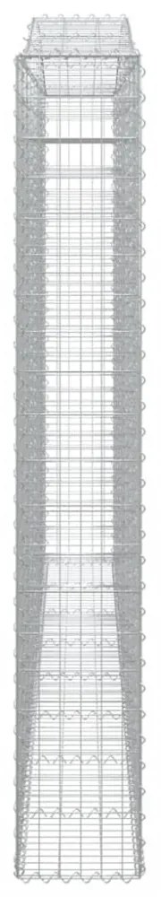 2 db íves horganyzott vas gabion kosár 400x30x200/220 cm