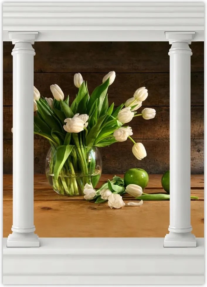 Poszterek 50x70 Fehér tulipánok