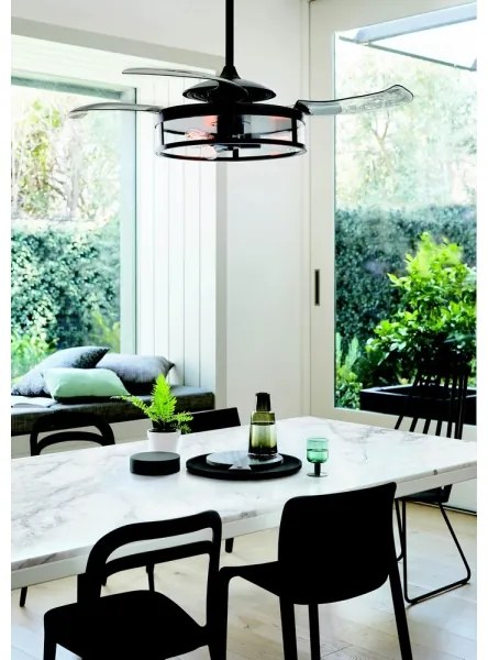 FANAWAY 212927 - LED mennyezeti ventilátor CLASSIC 3xE27/4W/230V fekete + DO