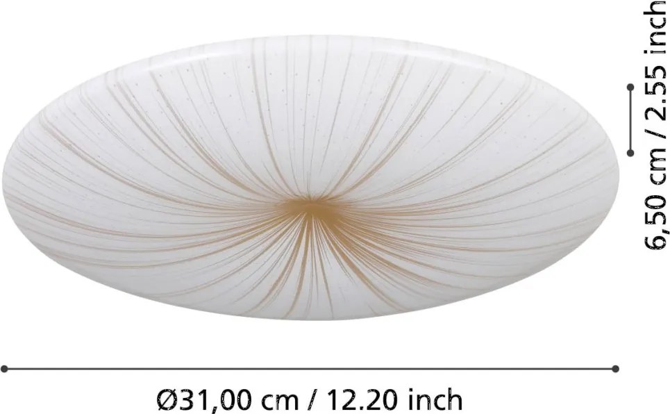 EGLO 900499 NIEVES Ufo Lámpa Fehér, Arany LED IP20