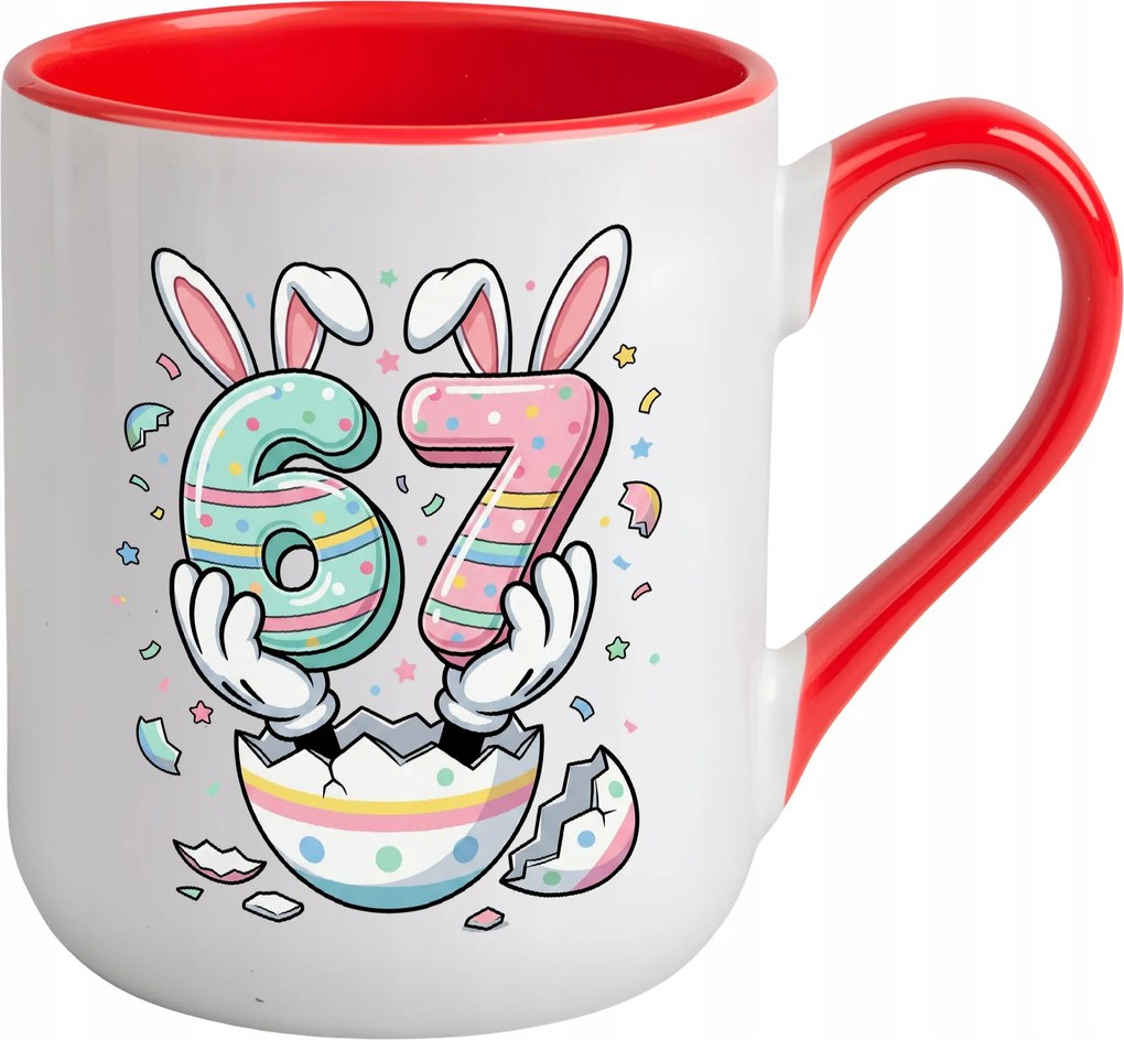 67-es pasztell nyuszis bögre húsvétra ajándék ötlet