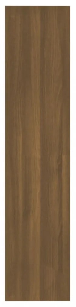 barna tölgyszínű fa könyvszekrény/térelválasztó 60x30x135 cm