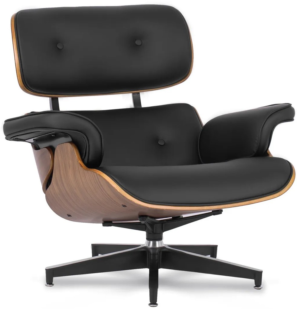 Prémium Forgó Fotel Fekete Eco-bőr Kárpittal. PALERMO