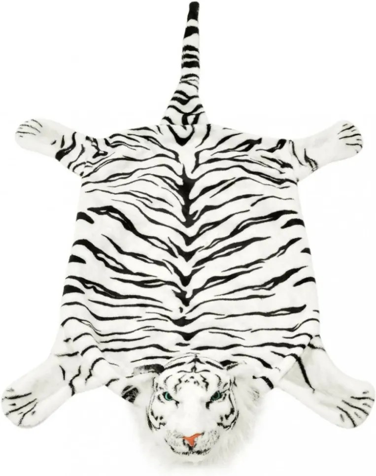 fehér plüss tigris szőnyeg 144 cm