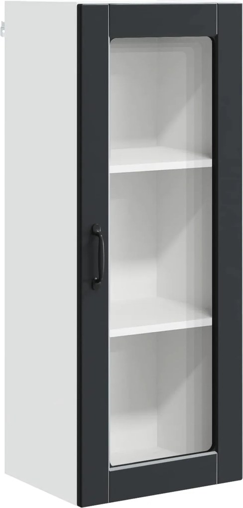 vidaXL Konyhaszekrény polcokkal Fekete 40 x 31 x 100 cm Faanyag