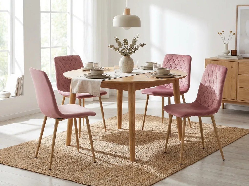 Rózsaszín bársony szék TURIN