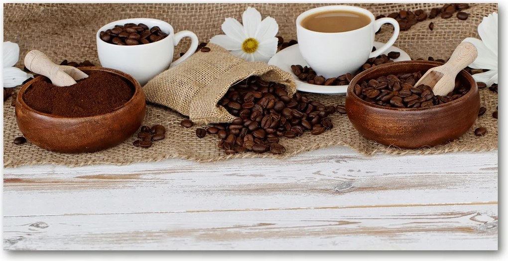 Konyhai panel Kávéscsésze 140x70 cm Ragasztó