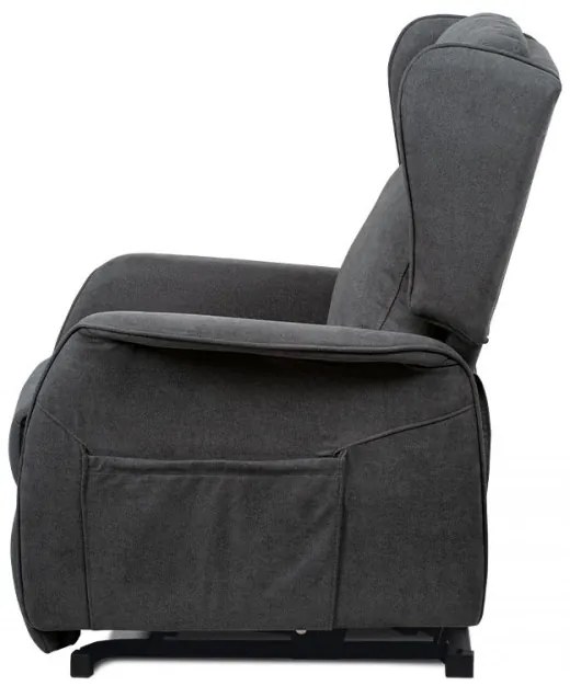 Fotoliu Pentru Tv Și Relaxare Cu Control Electric, Tapițerie Textil Gri Tv-1190