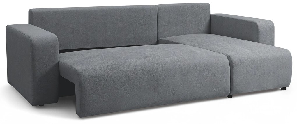 Avia Mini kinyitható sarokkanapé, univerzális állás - világosszürke Gerra 70 boucle