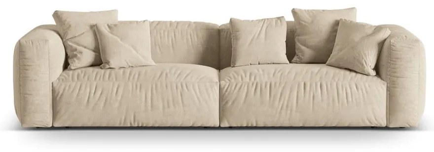 Bézs bársony moduláris kanapé 320 cm Martina – Micadoni