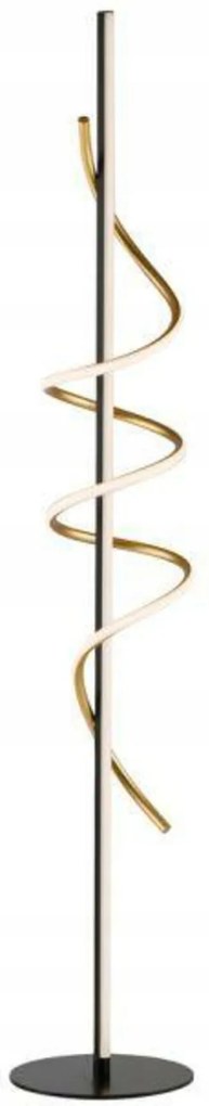 Just Light Led állólámpa, fekete/sárgaréz, ívelt, szabályozható fényerővel, 3000K, 28,5W