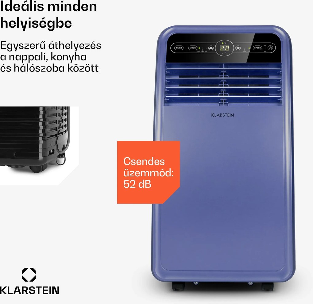 Klarstein Metrobreeze New York Smart 7k, mobil klíma, 7000 BTU / 2,1 kW, A energiaosztály, távirányító