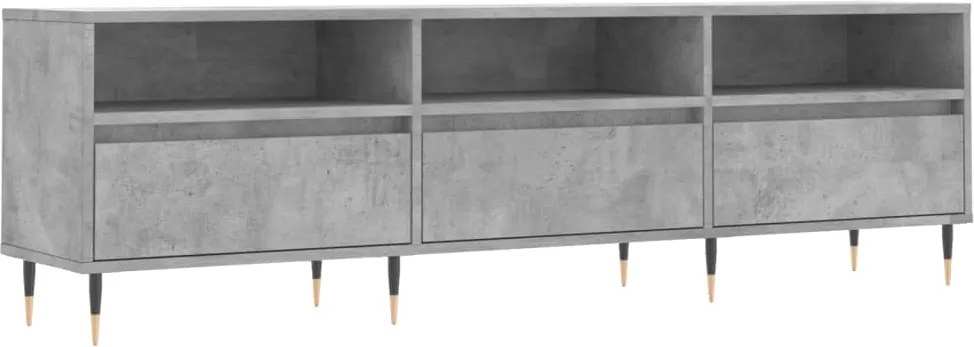 vidaXL betonszürke szerelt fa TV-szekrény 150x30x44,5 cm