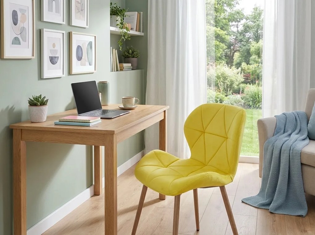 Étkezőszék MANGO VELVET, sárga