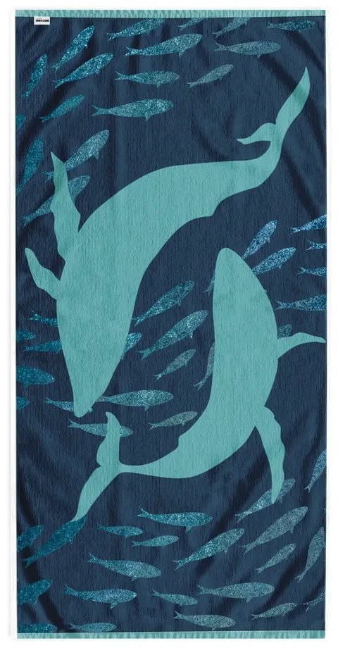 Kék strandtörölköző 90x180 cm Dolphin – DecoKing
