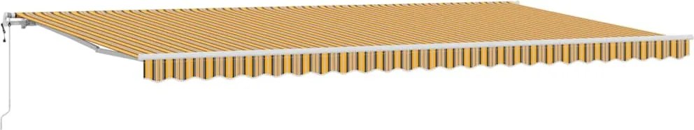 vidaXL Behúzható napellenző Sokszínű 600 × 350 cm szövet