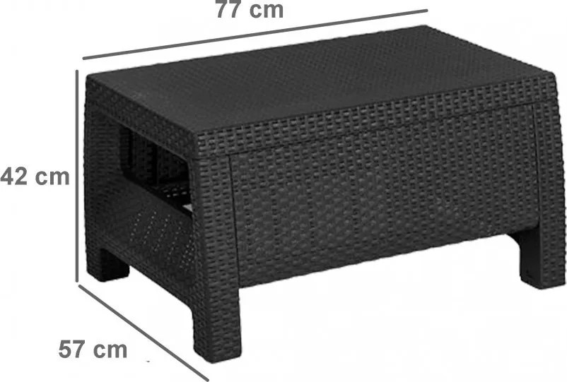 Atlantic duo kerti nyugágy set Corfu asztallal