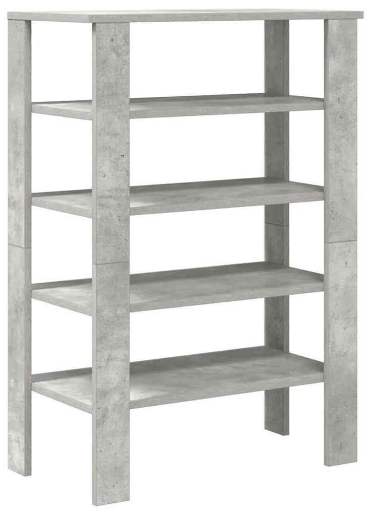 betonszürke szerelt fa cipőtartó 61x32x87,5 cm