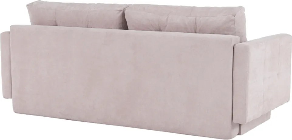 Szófa kinyitható, öregrózsaszín anyag Queens, AURELIA