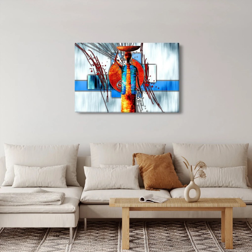 Egy ősi ember képének festménye (90x60 cm)