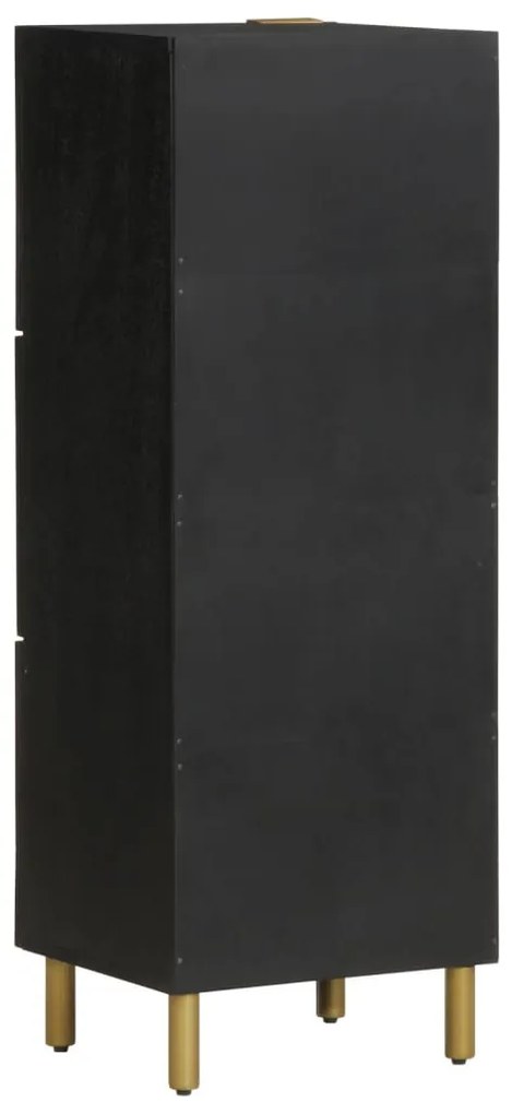 fekete szerelt fa magasszekrény 40 x 33 x 110 cm