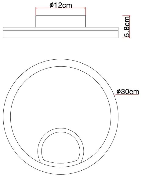Globo 67298D - LED Mennyezeti lámpa BEATRIX LED/12W/230V
