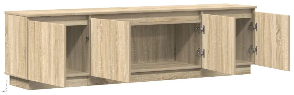 LED világítású TV szekrény Sonoma tölgy 180x38x49 cm Mérnöki fa