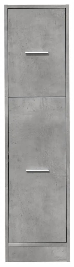 betonszürke szerelt fa patikaszekrény 30 x 41 x 118 cm