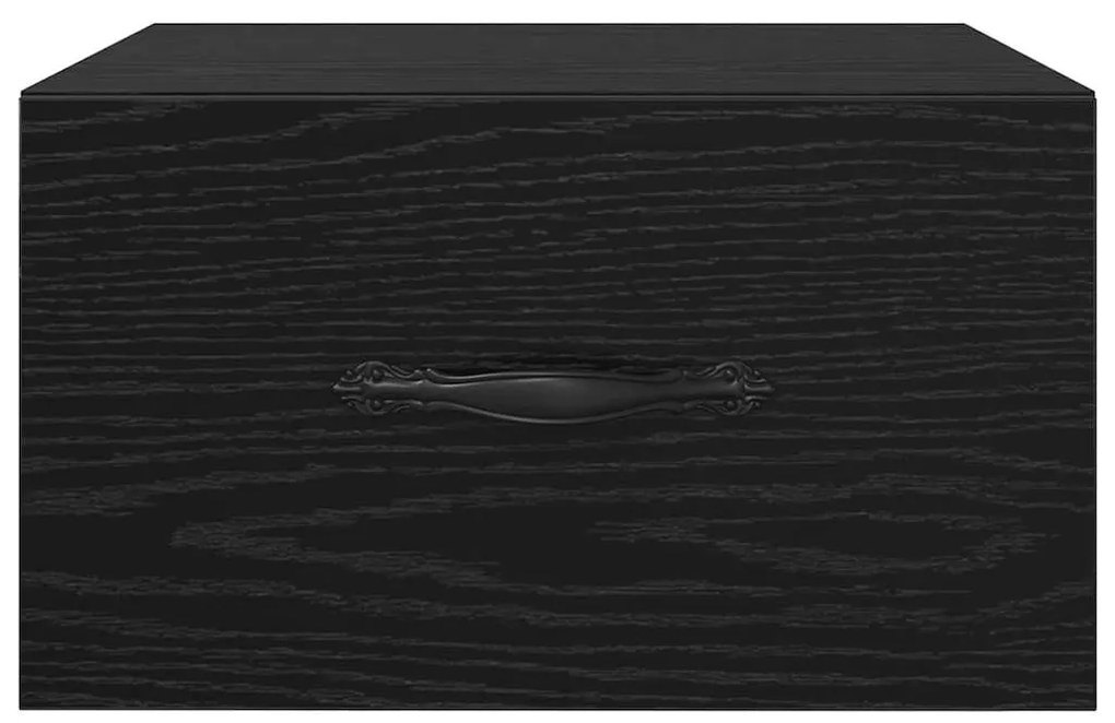 Éjjeliszekrény 2 pcs Musta tammi 35 x 35 x 20 cm Faanyag