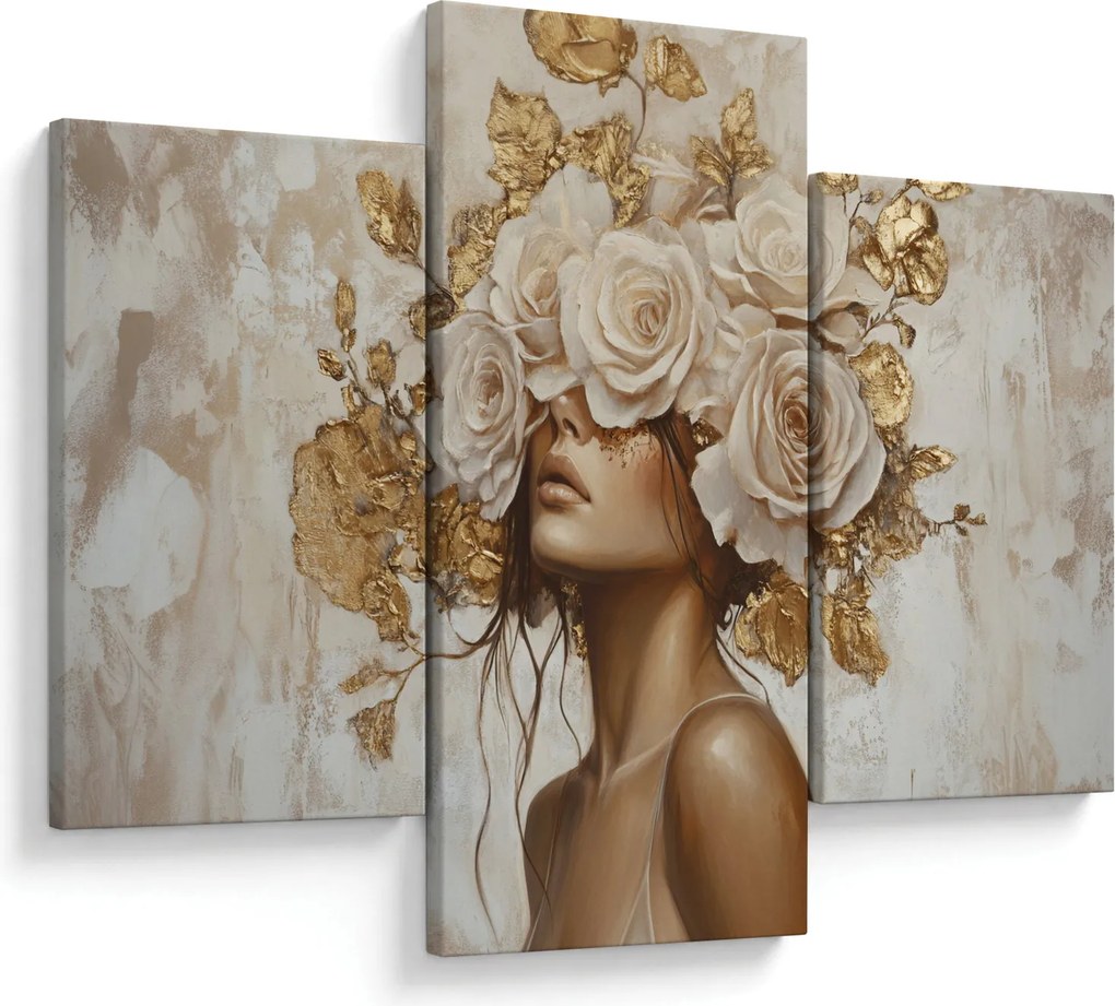 Kép - Lány rózsákkal (90x60 cm)