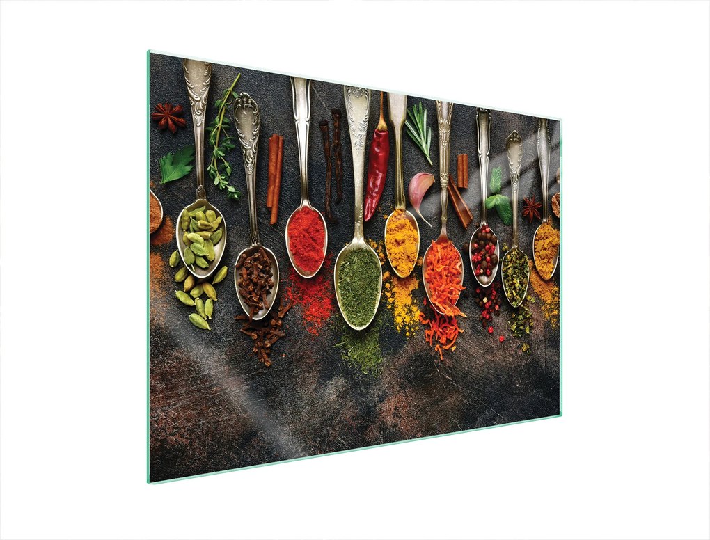 Üveg Tűzhelyvédő Főzőlap 70x52 Fűszerek Edzett Üveg