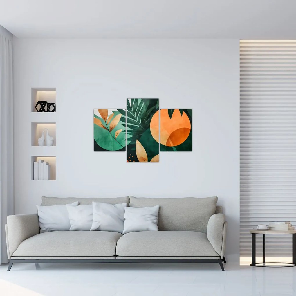 Kép - Geometrikus természeti minták (90x60 cm)