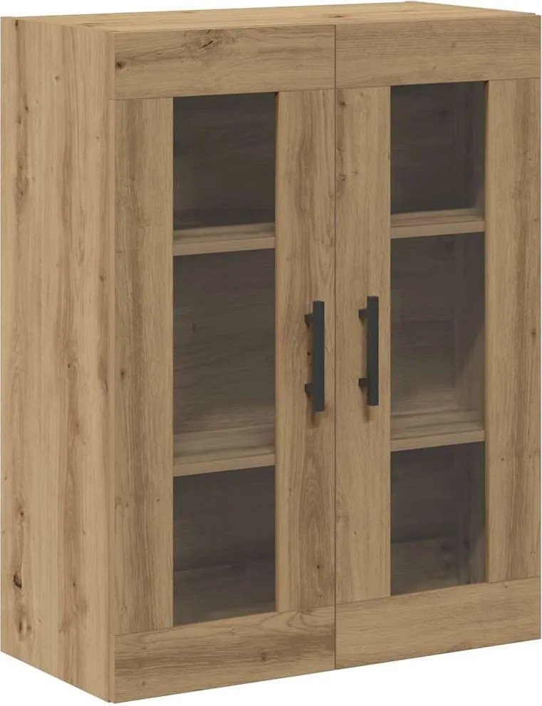 vidaXL kézműves tölgy színű szerelt fa tálalószekrény 69,5x34x90 cm