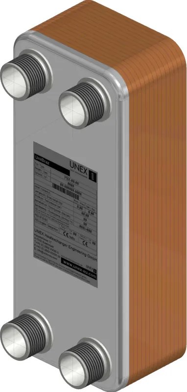 HEX PBF10M-36-5/4” hőcserélő, gázkazán fűtésleválasztáshoz, 32kW