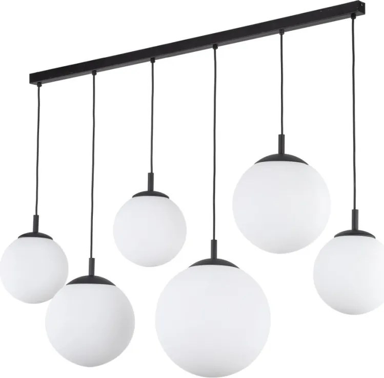 TK LIGHTING 4792 ESME Többágú Függesztett Lámpa Fehér, Fekete E27 IP20