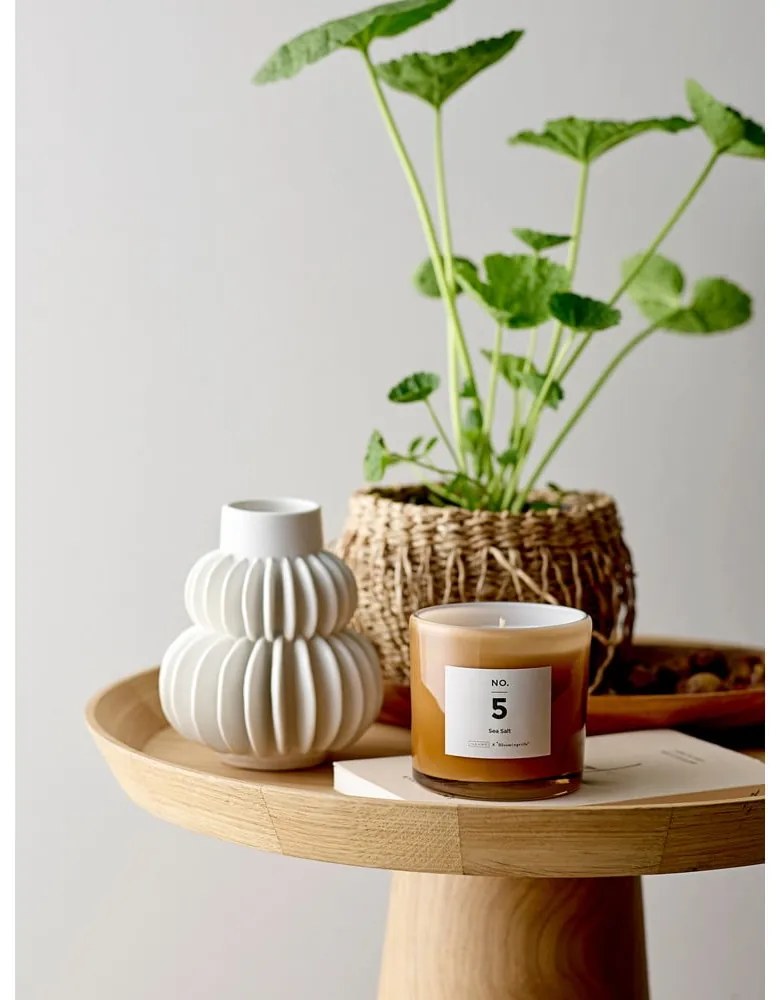 Kerek tárolóasztal tölgyfa dekorral ø 44 cm Luana – Bloomingville