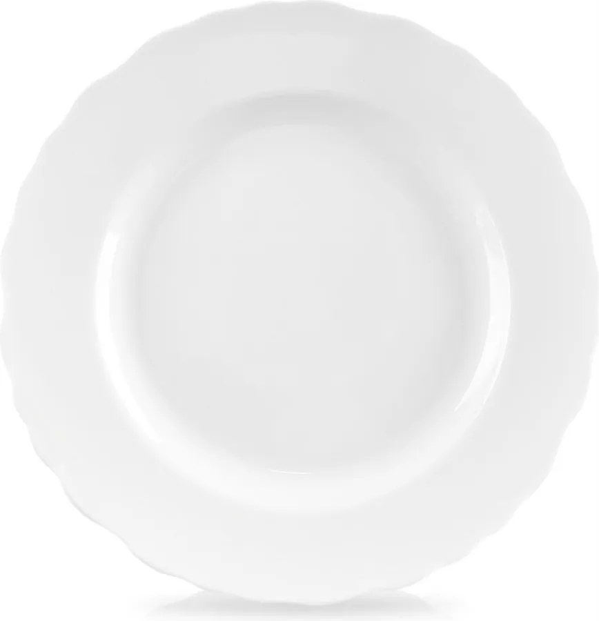 Desszert Tányér Kis Csempe Sütemény Porcelán Fehér Klasszikus 19,5 cm