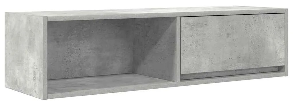 2 db betonszürke szerelt fa TV-szekrény 100x31x25,5cm
