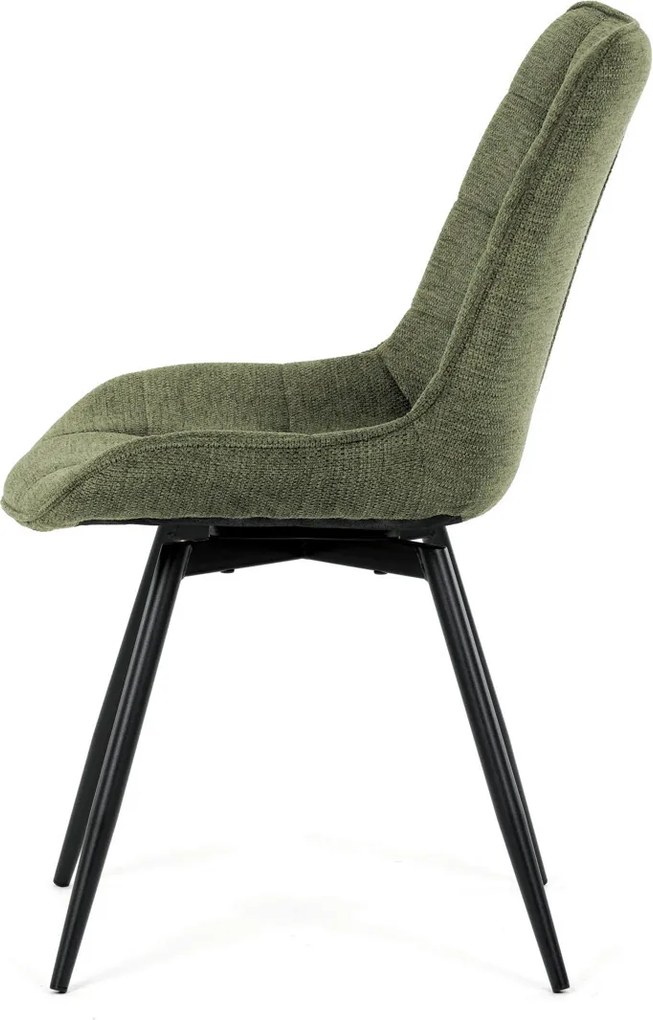 Jídelní židle, zelená, látka, HC-T1130 GRN2