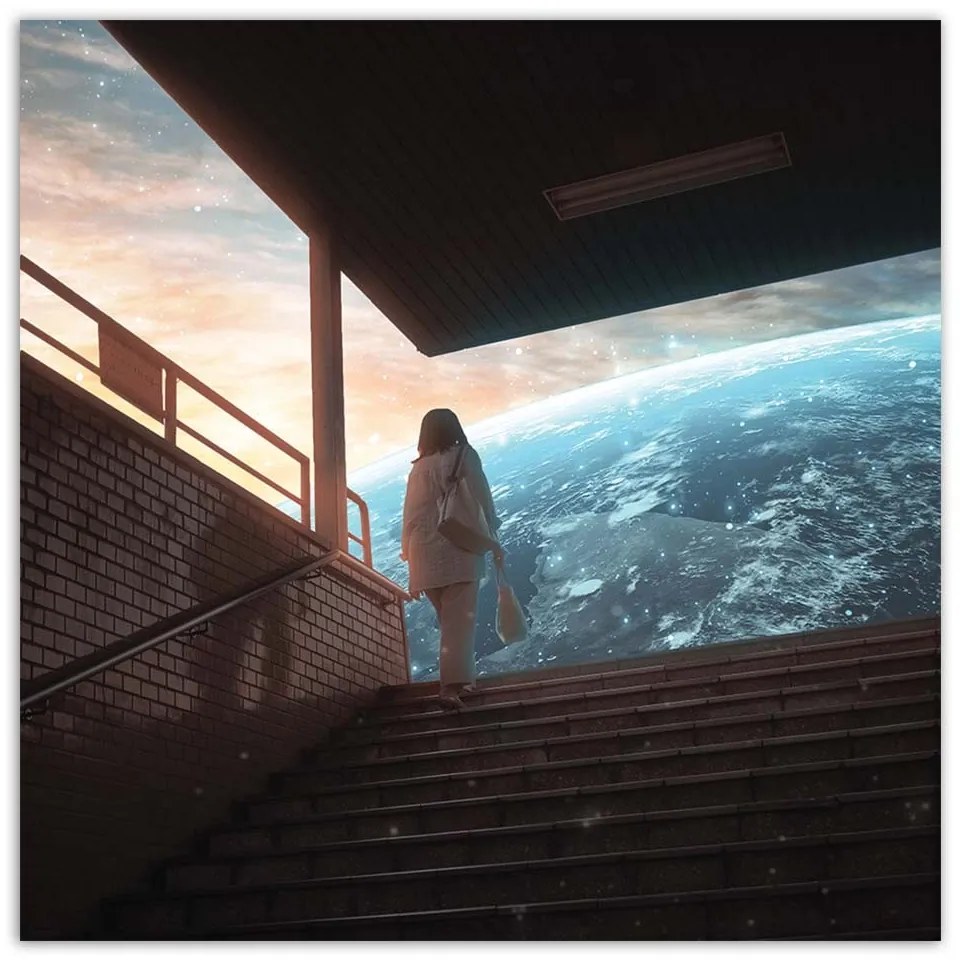 Gario Vászonkép Utazás az ismeretlenbe - Zehem Chong Méret: 60 x 60 cm