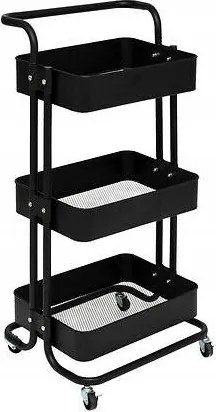 Black Edition babakocsi 3 szintes fekete fém