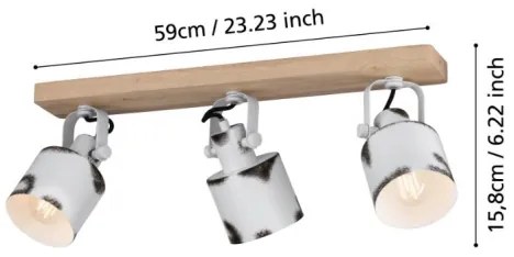 Eglo 43923 - Spotlámpa KILBURN 3xE27/40W/230V