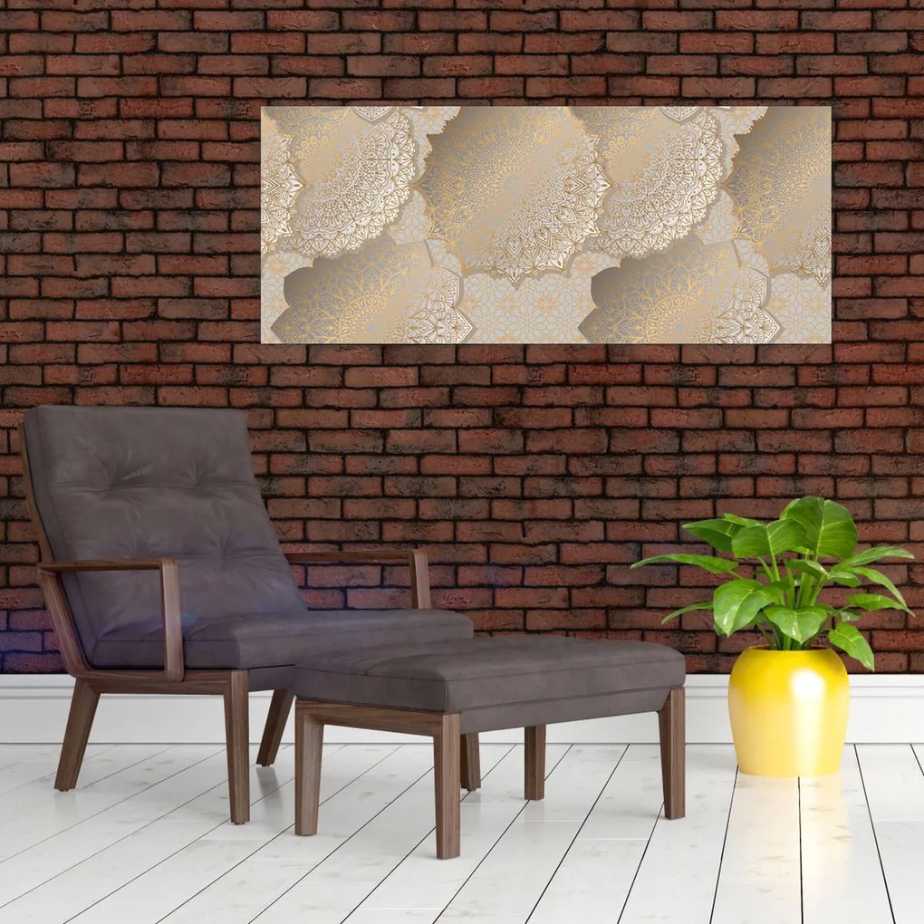 Kép - Mandalák arany tónusokban (120x50 cm)