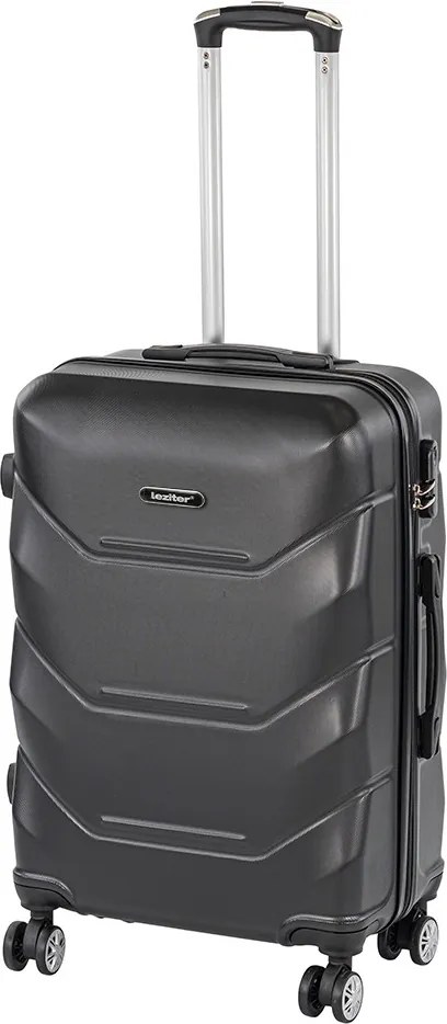 TraveLux Max közepes bőrönd keményfedeles 68x45x25 cm fekete
