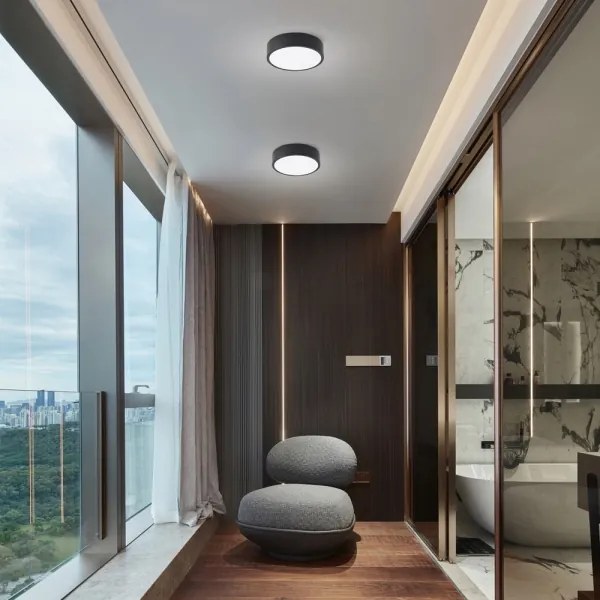 Brilagi - LED mennyezeti lámpatest POOL LED/18W/230V 3000/4000/6000K átm. 20 cm fekete