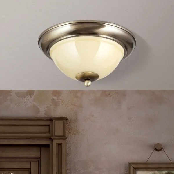 Orion DL 7-675/27-Mennyezeti lámpa AUSTRIAN OLD LAMP 2xE27/60W/230V bronz/bézs
