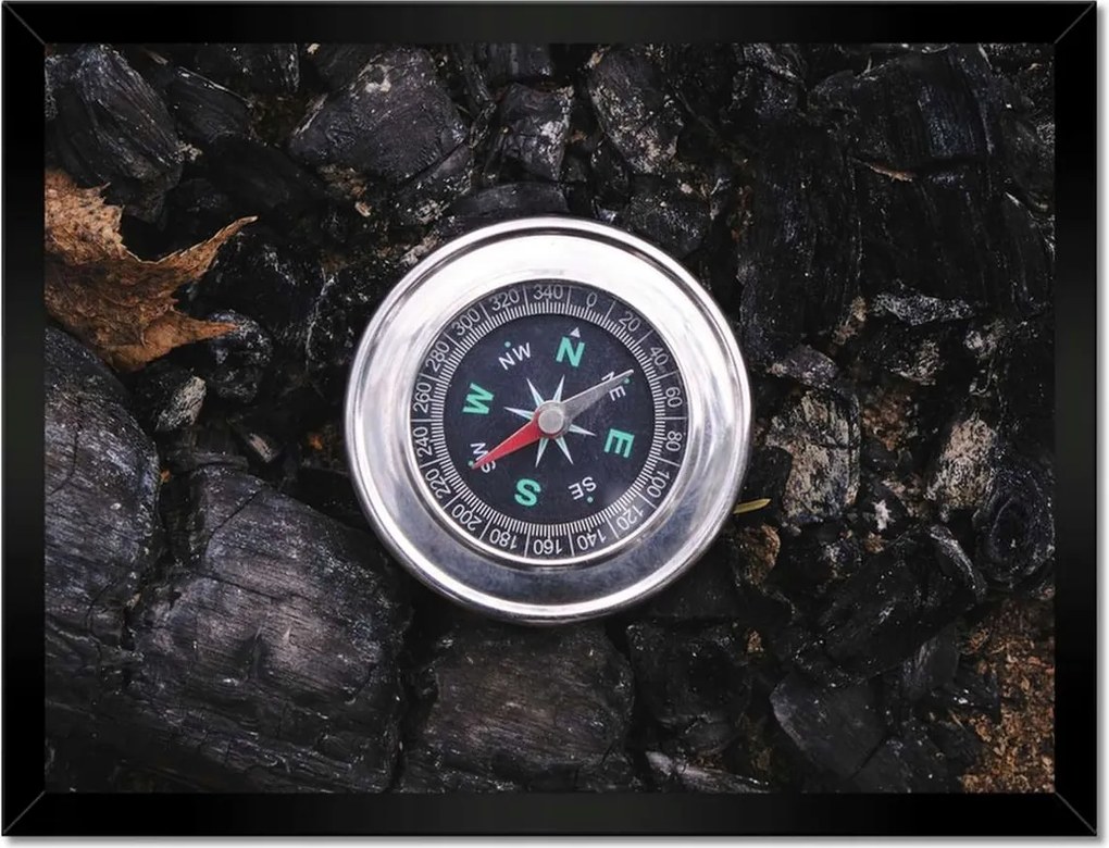 Poszterek keretben 40x30 Iránytű fekete szénen